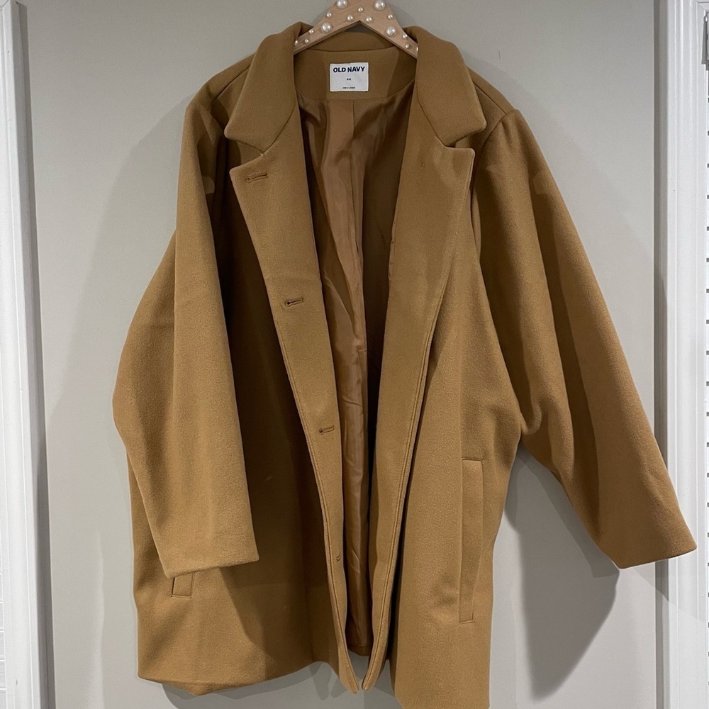 Old Navy Plus Size 4X Soft-Brushed Peacoat Brown TanCoat | New Winter Essential - Picture 4 of 7